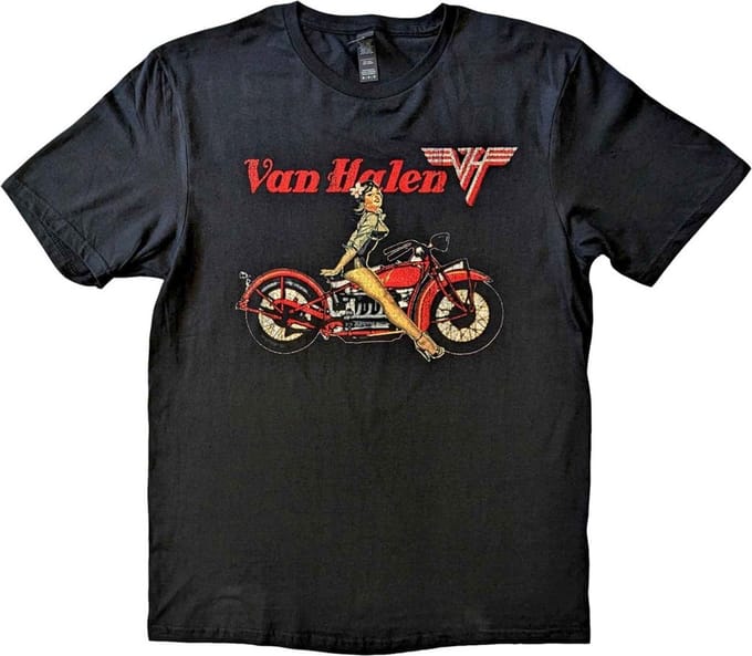 Van Halen - Pin-Up Motorcycle Heren T-shirt - L - Zwart