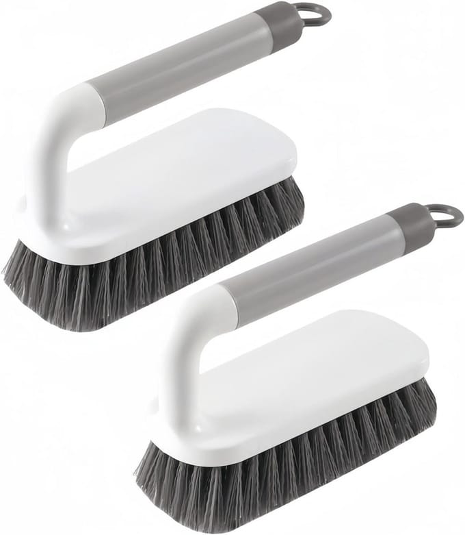 Schoonmaakborstel Set van 2 voor Douche, Badkamer, Tapijt en Keuken