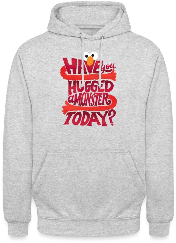 Sesamstraat Elmo Citaat Hugged A Monster Hoodie Unisex