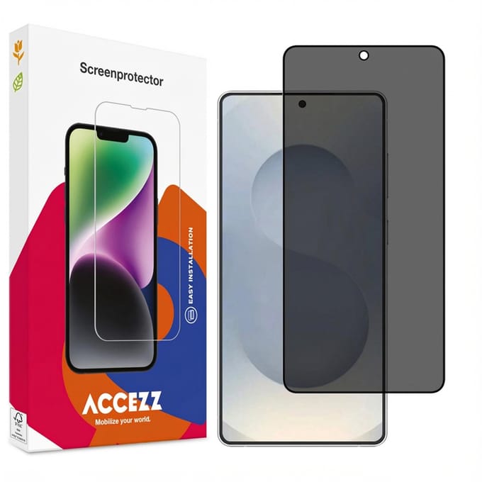 Accezz Screen Protector - Geschikt voor Samsung Galaxy S25 Edge - Gehard Glas Privacy Screenprotector