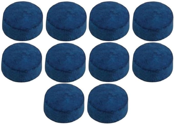 Keutops - Biljart Accessoires - Pool Spel Onderhoud - Duurzaam Leer - 13mm Set 10 - Natuurlijk