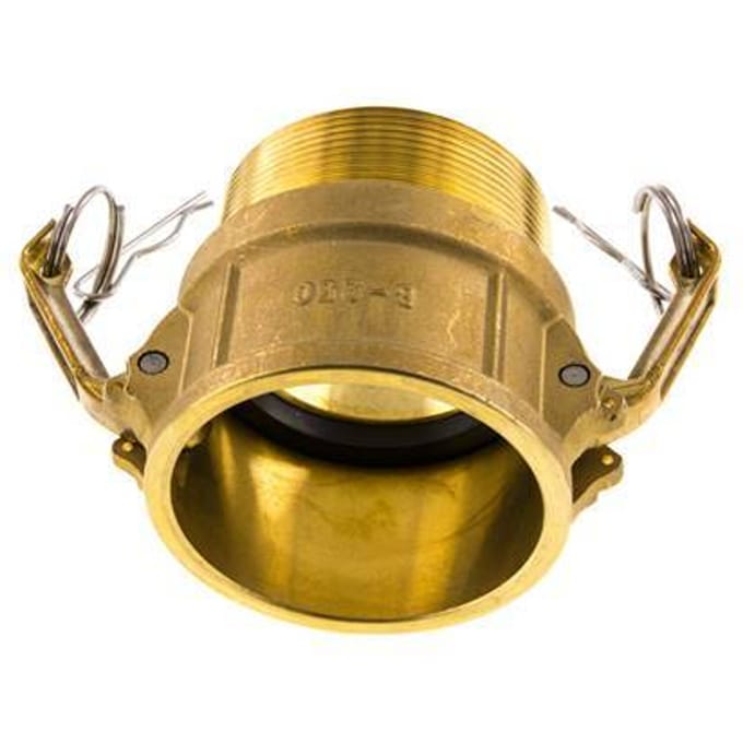 Camlock DN 60 (2 1/2'') Koppeling MessingR 2 1/2'' met buitendraad Type B MIL-C-27487