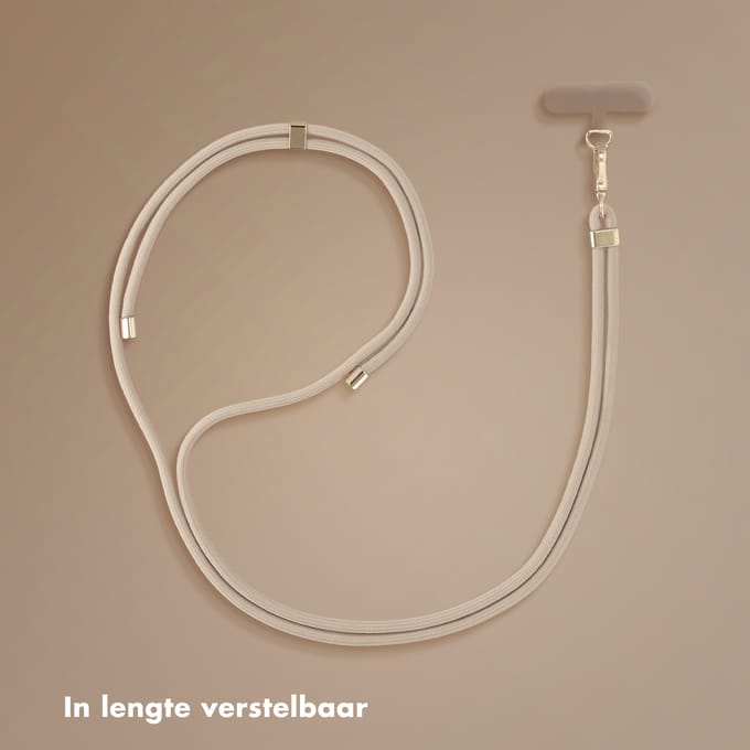 Selencia Universeel telefoonkoord - Telefoon Ketting - GSM Koord - Beige