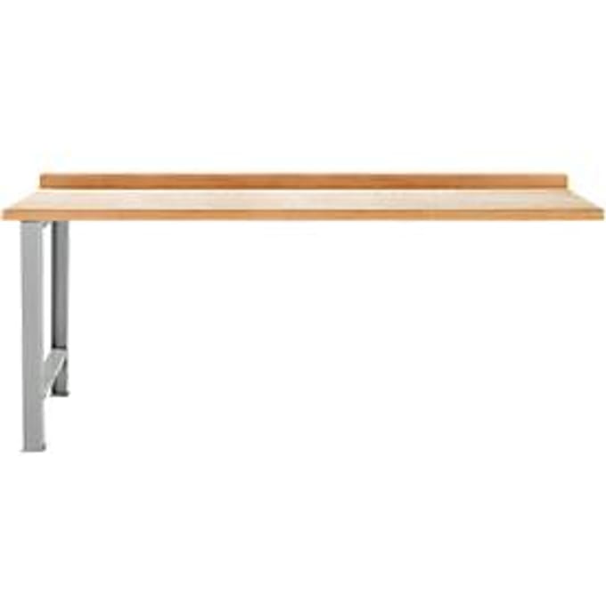 TOP-werkbank, aanbouweenheid, 2000 mm breed, aluminium zilver