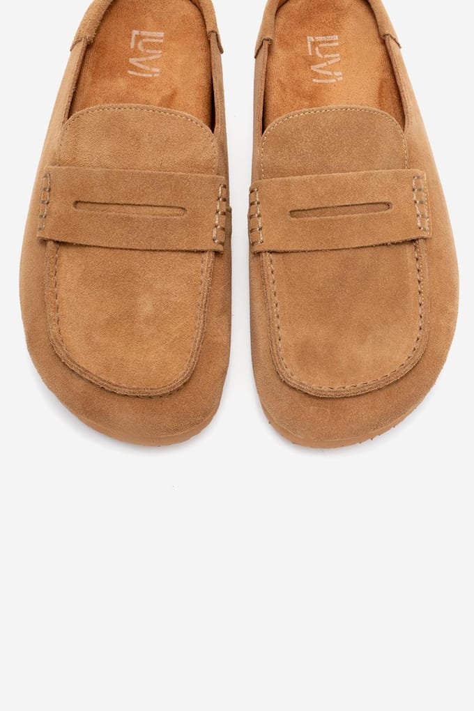 Priva leren instap slipper