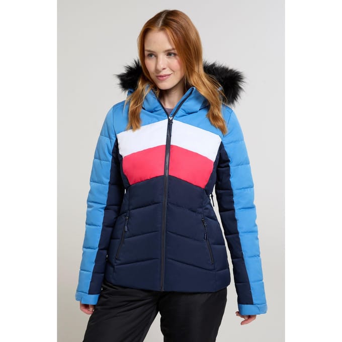 Mountain Warehouse Dames/Dames Cascade Gewatteerde Ski jas (Blauw)