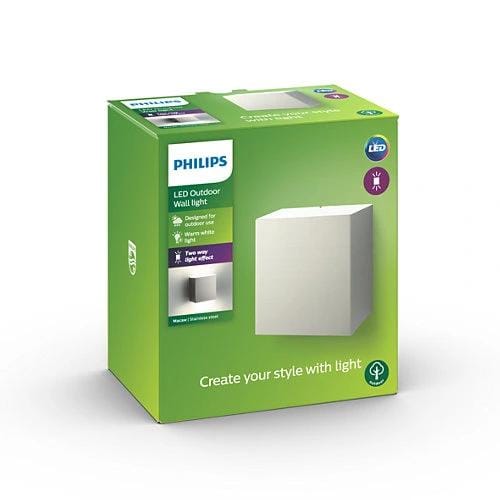 Philips myGarden Macaw - Wandlamp - LED - Inox
