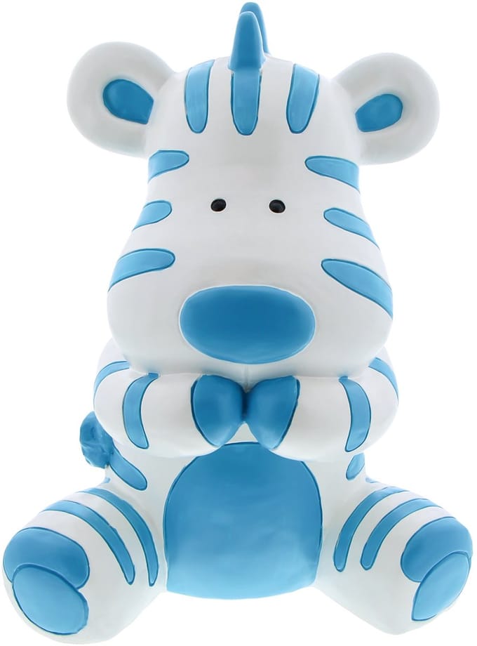 Spaarpot Zebra Punda lichtblauw