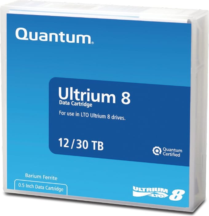 Quantum LTO Ultrium 8 - back-up data tape - 12TB / 30TB - MR-L8MQN-01