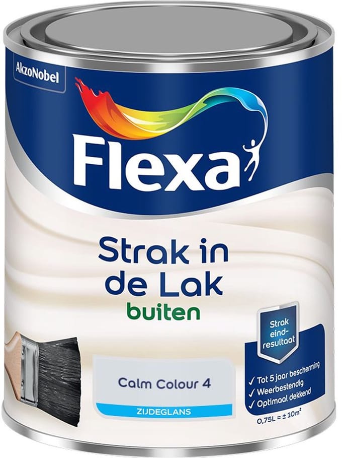Flexa - Strak In De Lak Buitenlak Zijdeglans - Calm Colour 4 - Mengverf - 750 Ml