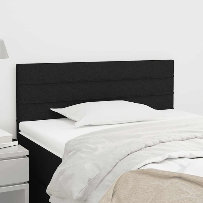 vidaXL - Hoofdbord - 100x5x78/88 - cm - stof - zwart