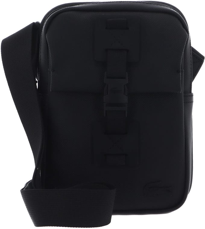LACOSTE Schoudertas Tabletzak Naos Vertical Crossover Bag Noir Zwart
