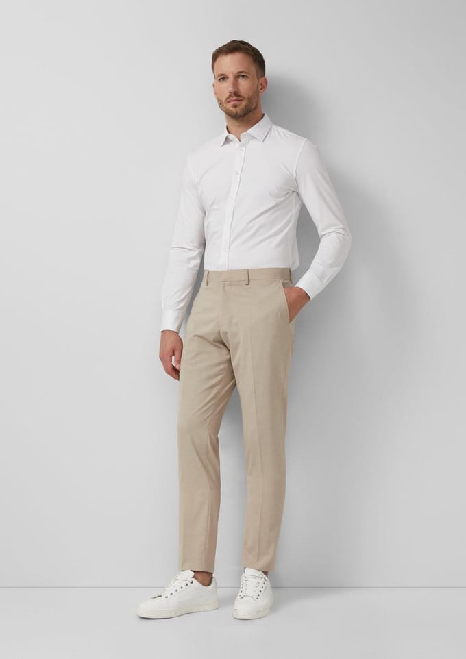 Slim fit pantalon met viscose