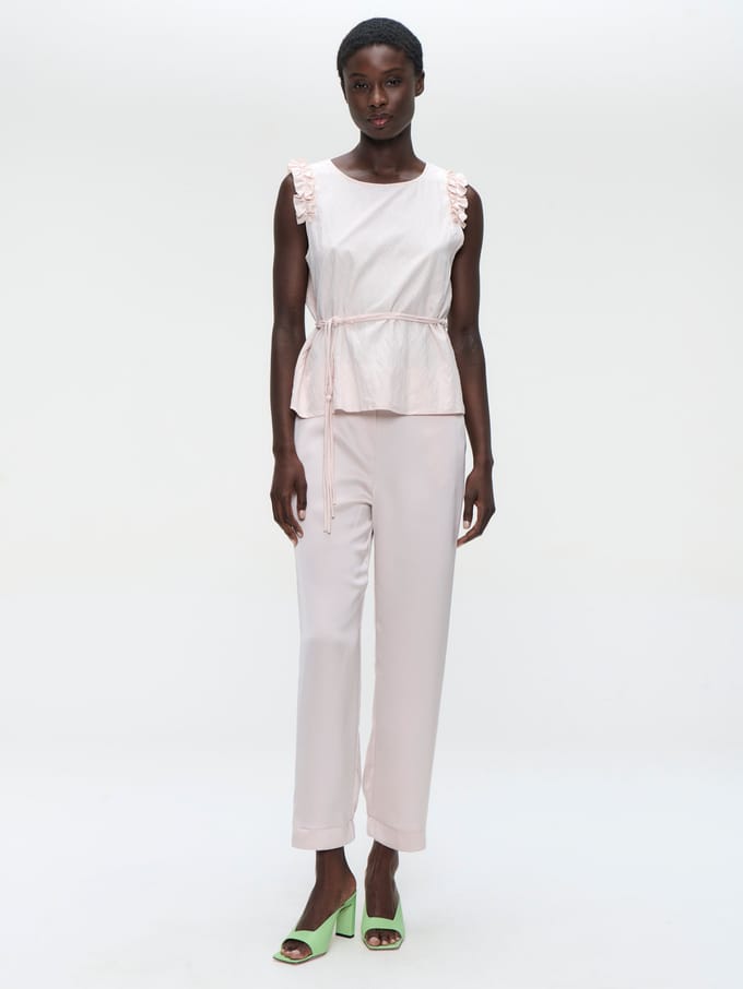 Sebastian saten pants | Quarzo - Quarzo / M