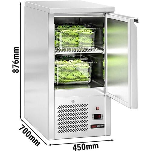 GGM Gastro Kühltisch ECO - 450x700mm - mit 1 Tür Zilver