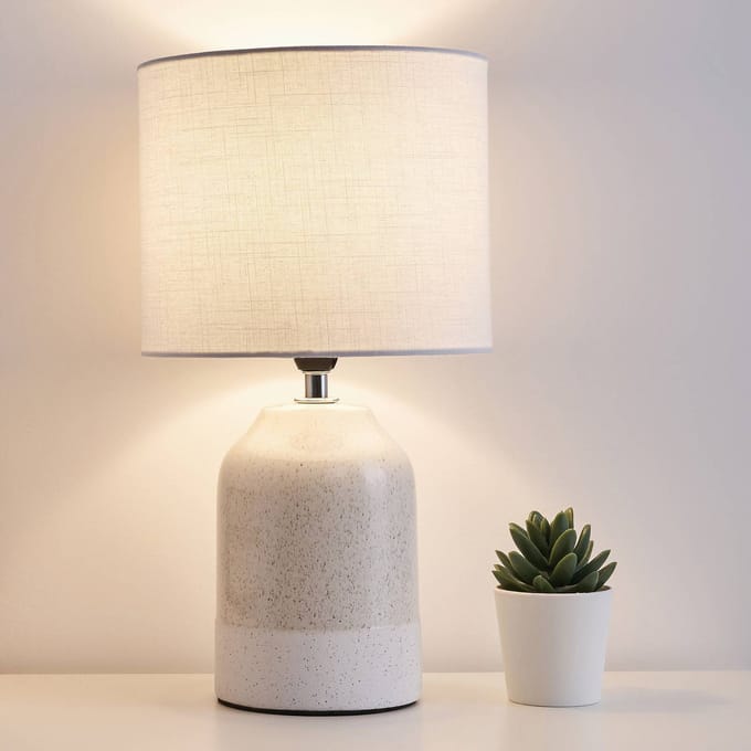 Paulmann Pauleen LED Tafellamp Sandy Glow - E14 - Max. 20W - Woonkamer, Slaapkamer & Eetkamer - Crème/Wit