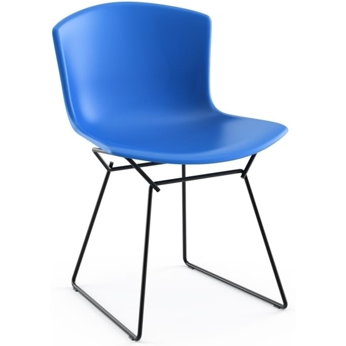 Knoll International - Bertoia Plastic Side Chair - blauw - zwart