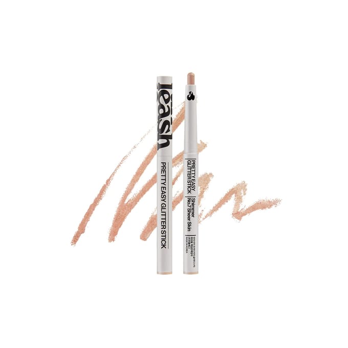 Unleashia, Pretty Easy Glitter Stick, No. 7 Sheer Skin, 1 stick white