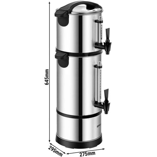 GGM Gastro Kaffee Perkolator - 7 Liter - 1,2 kW - mit 4 Liter Milchspender-Aufsatz