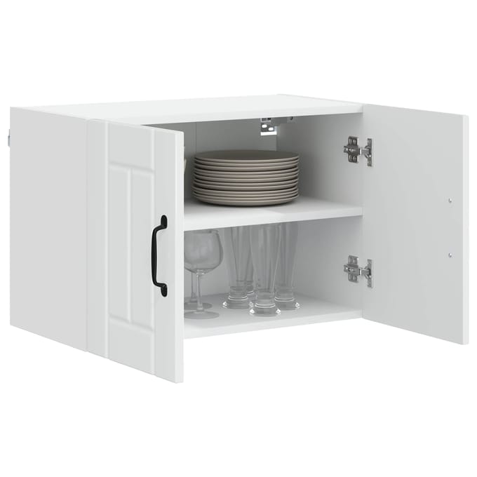 vidaXL Wandkast LUCCA 2 pcs Hoogglans Wit 60 x 31 x 40 cm Bewerkt hout