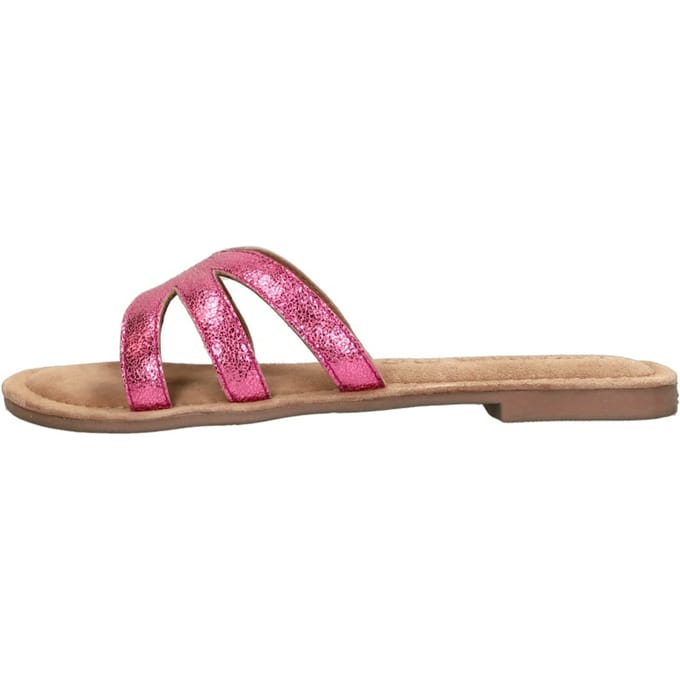 Lazamani - Nina Leren Dames Slippers Pink - Maat 40
