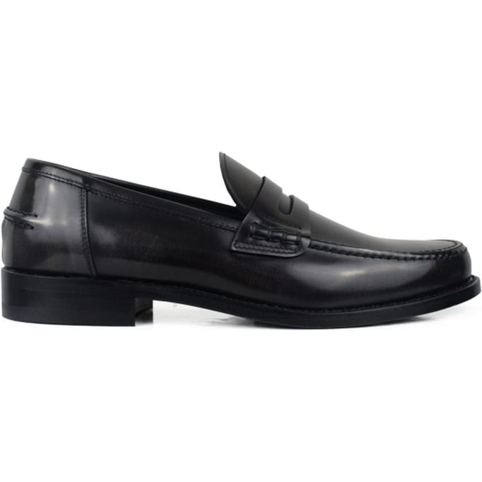 Alberto leren mocassins grijs
