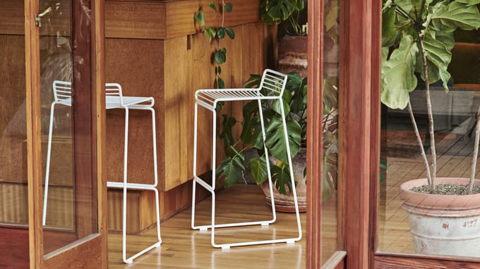 HAY Hee Bar Stool - Zithoogte 75 cm - wit