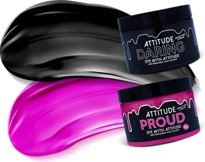 Attitude Hair Dye - POP ROCK Kit Semi permanente haarverf kit - Zwart/Roze