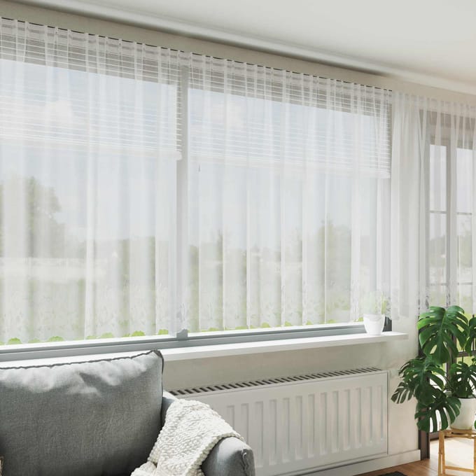 vidaXL Kantgordijn Wit 140 x 750 cm Polyester
