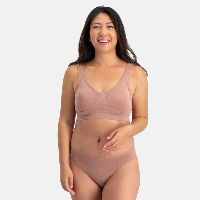 Comfortabel & Zijdezacht Bamboo Basics Seamless Strings Amber (3-pack) - Tan - M