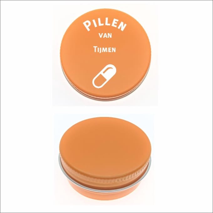 Pillen Blikje Met Naam Gravering - Tijmen