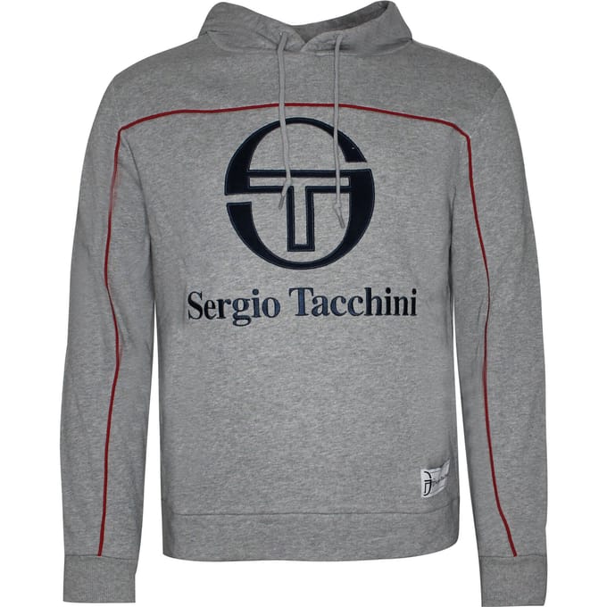 Sergio Tacchini Ground Hoodie Heren Pullover Sweater Grijs Trui 37865 915 X19A