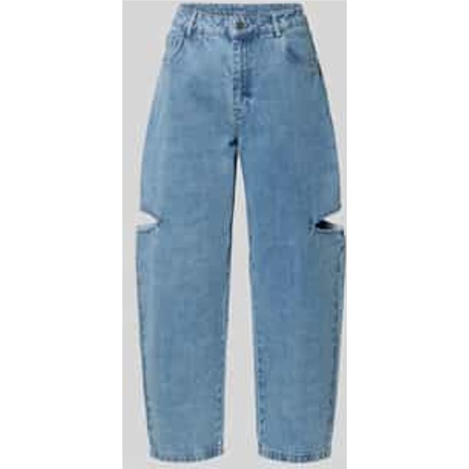 Wide leg jeans met cut out
