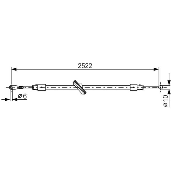 Kabel, parkeerrem BOSCH 1 987 482 029