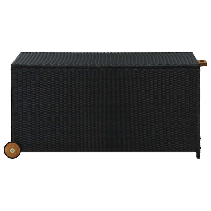 vidaXL - Tuinbox - 120x65x61 - cm - poly - rattan - zwart