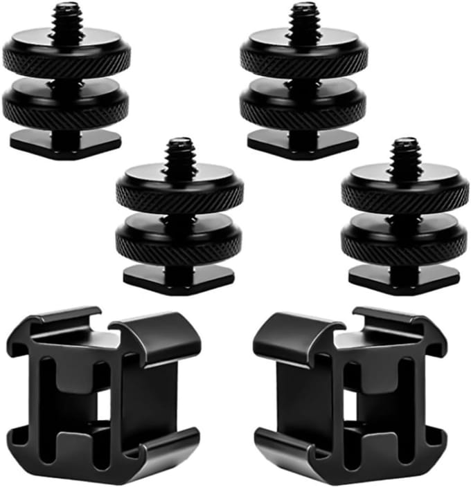 Set van 6 Universele Camera Accessoire Beugels met 1/4 Inch Schroefdraad voor Flitser Microfoon Monitor
