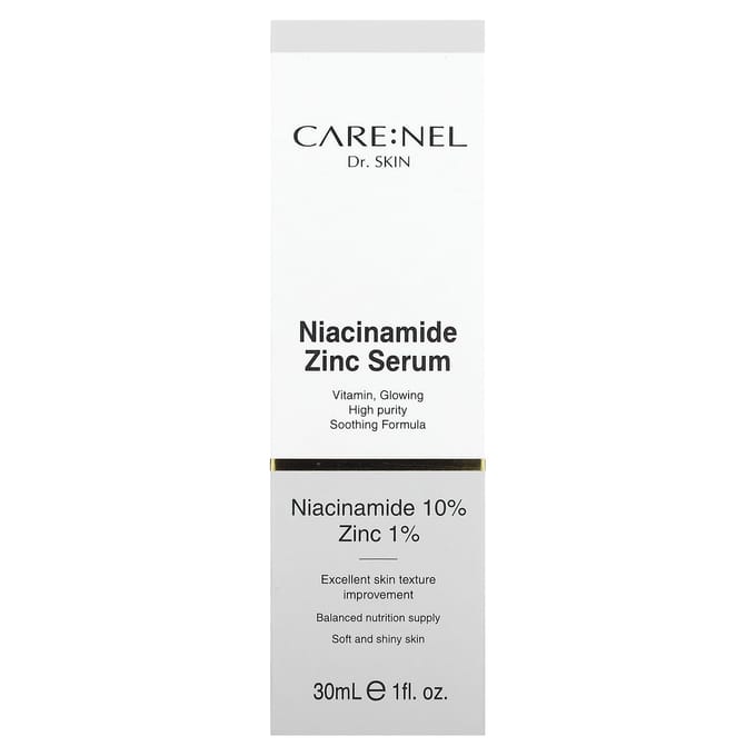 Care:Nel, Niacinamide Zinc Serum, 1 fl oz (30 ml) white