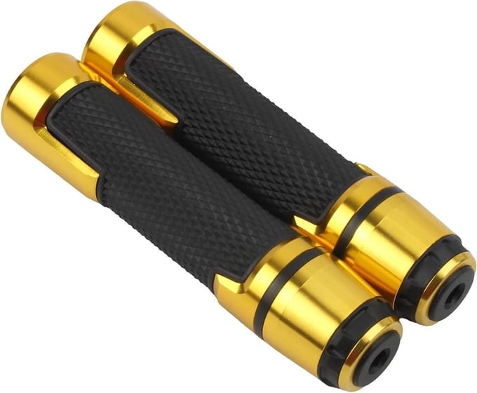 Motorfiets Handgrepen - Stuur Grips - Comfortabel Rijden - Beschermt Componenten - Universele Maat - Goud