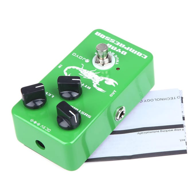 Joyo JF-10 Pédale d'effet guitare à compresseur dynamique True Bypass green