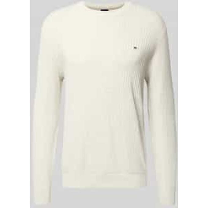 Gebreide pullover met labeldetail