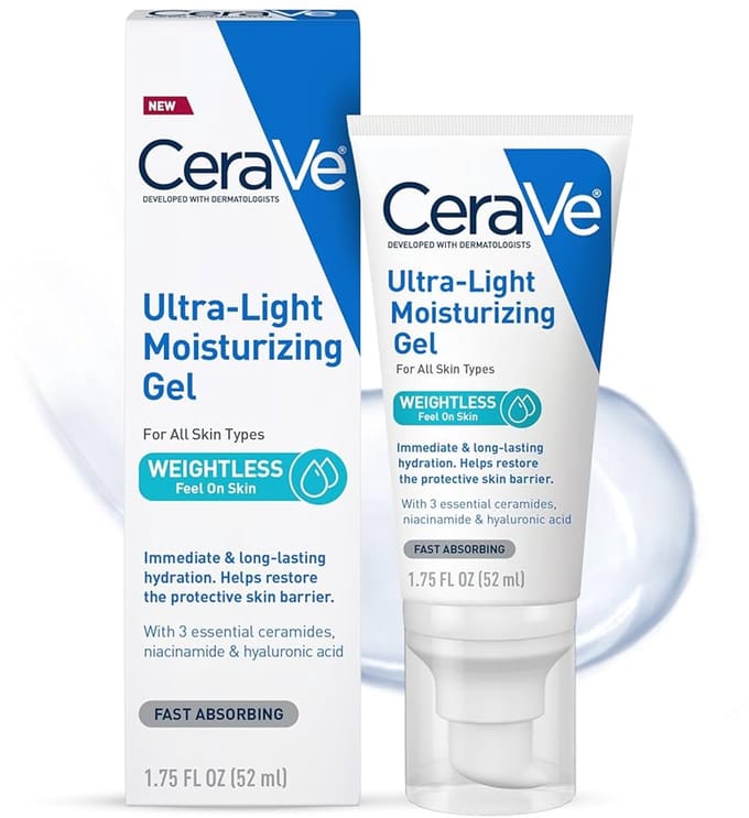 CeraVe Ultra-Light Moisturizing Gel - Niacinamide, Hyaluronic Acid