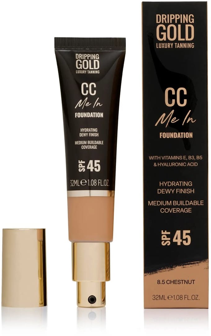 Dripping Gold | CC Me In Foundation 085 Chestnut - 32ml - SPF45 - Vegan
