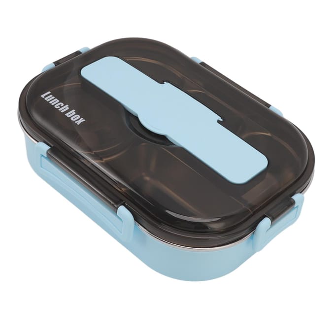 Lunchbox RVS Thermische Lunchbox met Soepkom Eetstokjes Lepel voor blauw