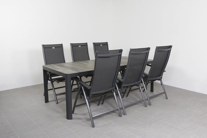 Hartman Salvatore/Queens 220x100 cm. verstelbare 6-persoons tuinset