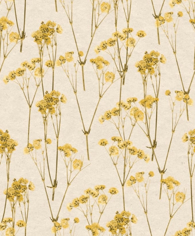 Decoprint Herbarium Behang met katoentakken - HE27242   5415058080570   Behang