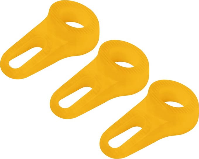 Deltafix Block it Deurwig - 3x - geel - TPE kunststof - 12 x 3,8 cm - deurstopper