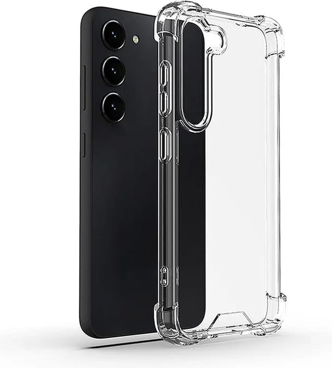 MoDo hoesje Geschikt voor Samsung Galaxy S23 - Siliconen Back Cover - Transparant shockproof