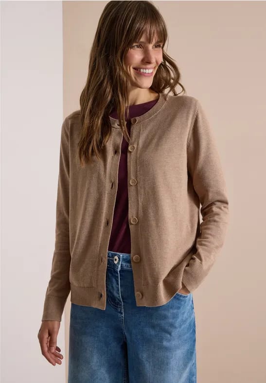 Vest met ronde hals en knoopsluiting