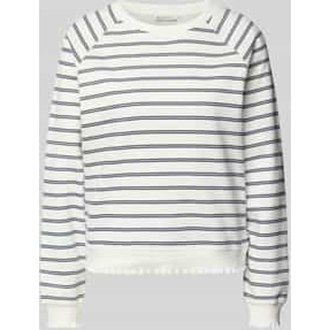 Tom Tailor Denim - Sweatshirt met streepjespatroon - Maat L - off white navy stripe