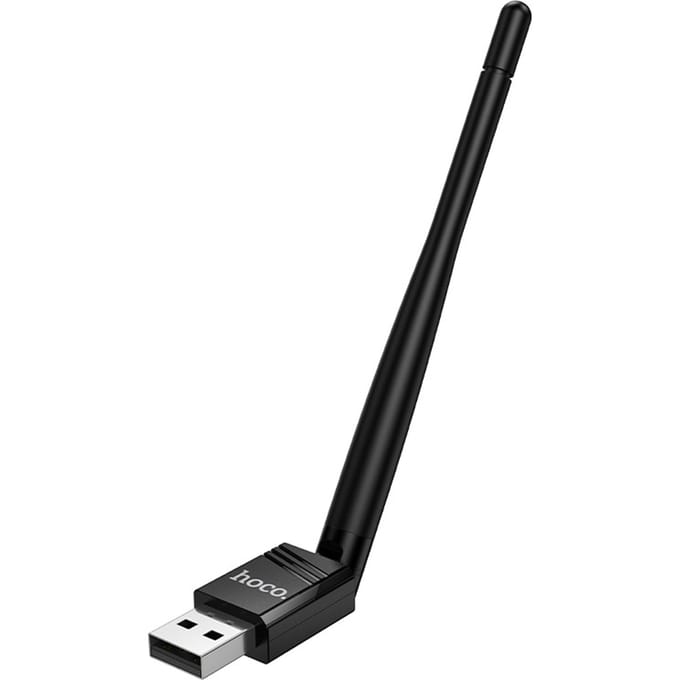 Hoco HI37 USB WiFi-adapter met Externe Antenne (WiFi4) - Zwart